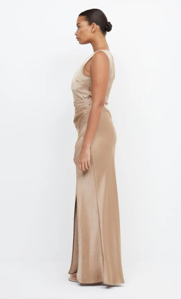Bec Bridge THE DREAMER ASYM DRESS 8211 GOLDEN Women Bridesmaid Dresses