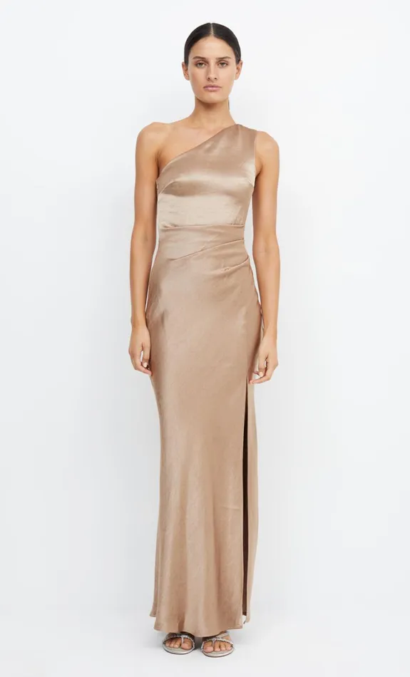Bec Bridge THE DREAMER ASYM DRESS 8211 GOLDEN Women Bridesmaid Dresses