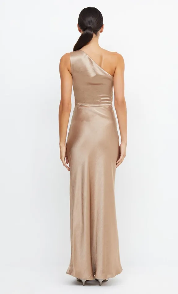Bec Bridge THE DREAMER ASYM DRESS 8211 GOLDEN Women Bridesmaid Dresses