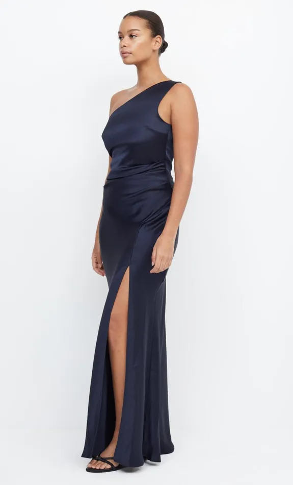 Bec Bridge THE DREAMER ASYM DRESS 8211 INK Women Bridesmaid Dresses