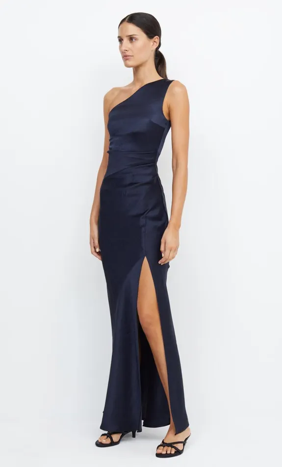 Bec Bridge THE DREAMER ASYM DRESS 8211 INK Women Bridesmaid Dresses