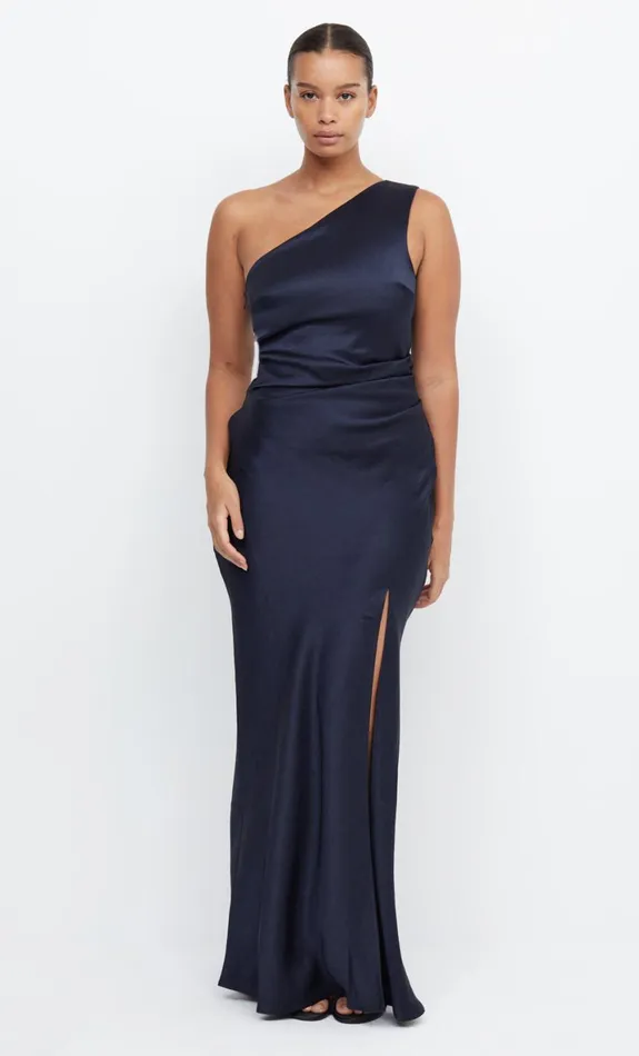 Bec Bridge THE DREAMER ASYM DRESS 8211 INK Women Maxi Dresses