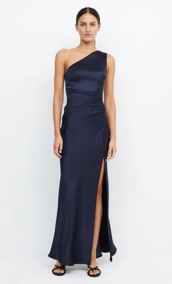 Bec Bridge THE DREAMER ASYM DRESS 8211 INK Women Maxi Dresses