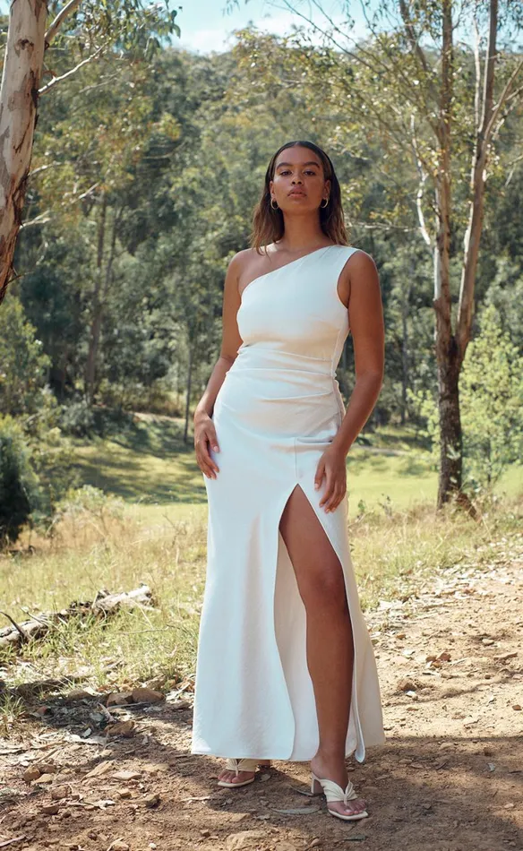Bec Bridge THE DREAMER ASYM DRESS 8211 IVORY Women Maxi Dresses