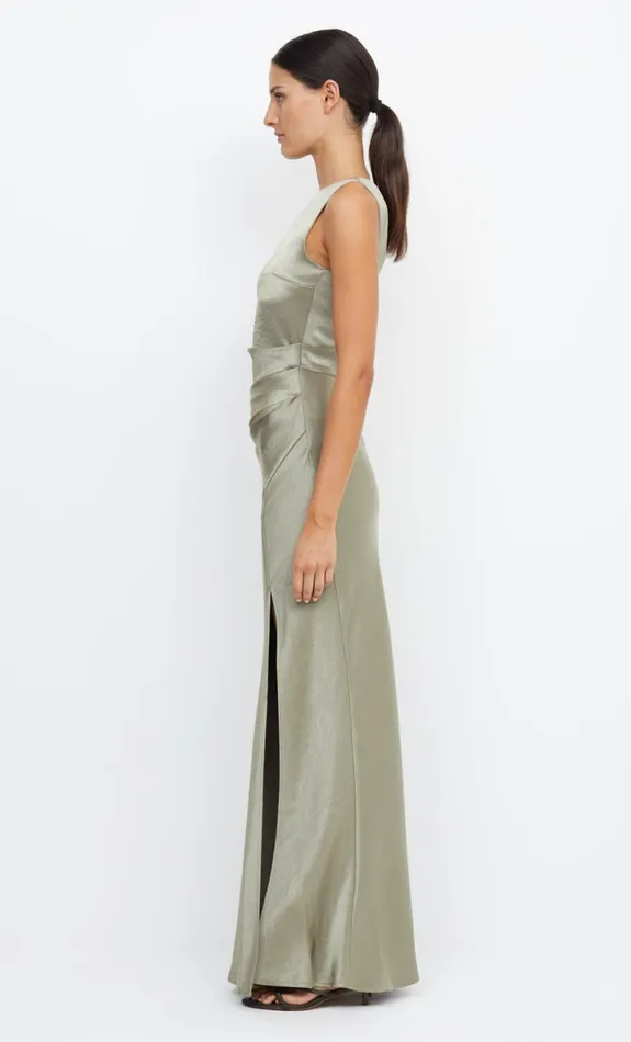 Bec Bridge THE DREAMER ASYM DRESS 8211 SAGE Women Maxi Dresses