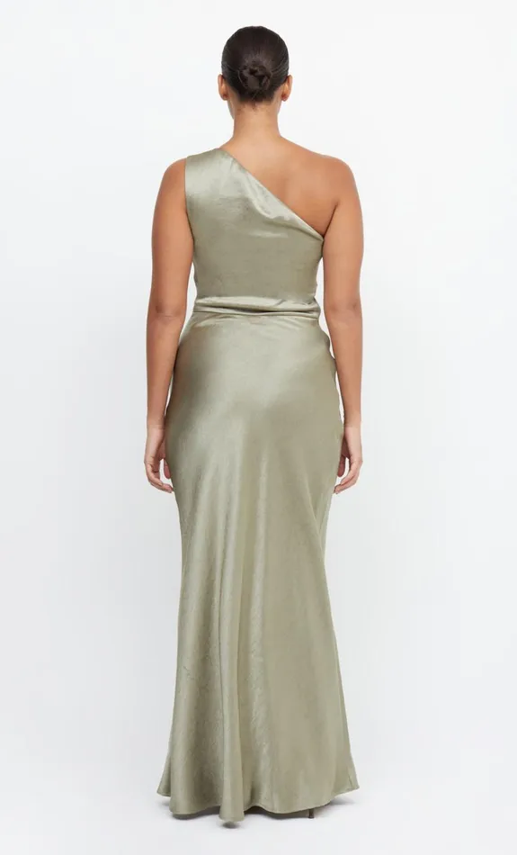 Bec Bridge THE DREAMER ASYM DRESS 8211 SAGE Women Maxi Dresses