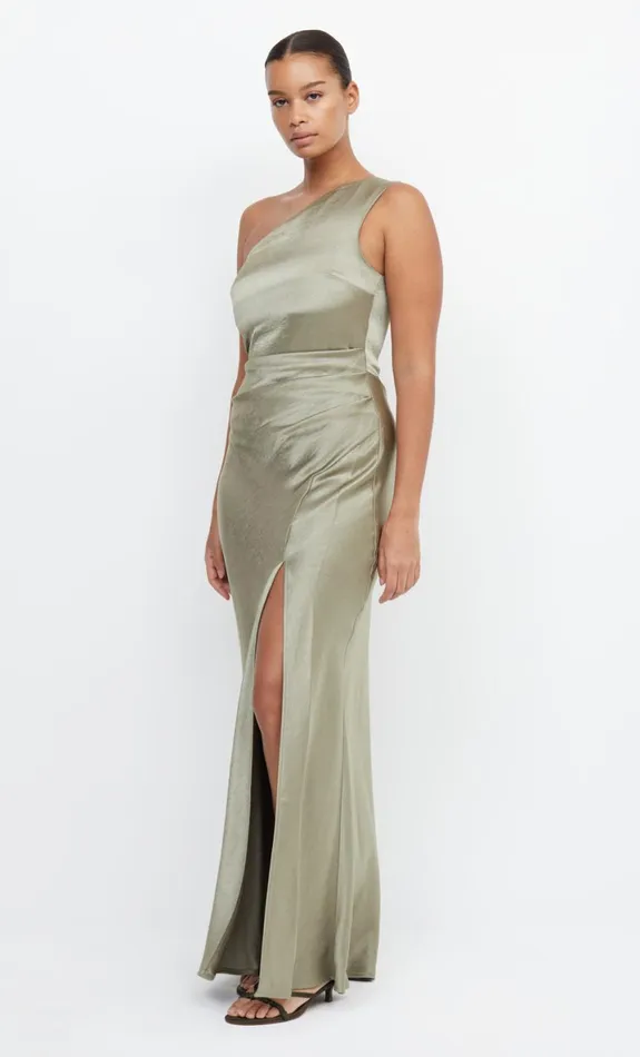 Bec Bridge THE DREAMER ASYM DRESS 8211 SAGE Women Maxi Dresses