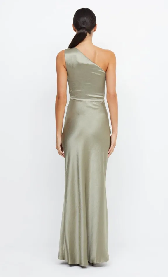 Bec Bridge THE DREAMER ASYM DRESS 8211 SAGE Women Maxi Dresses