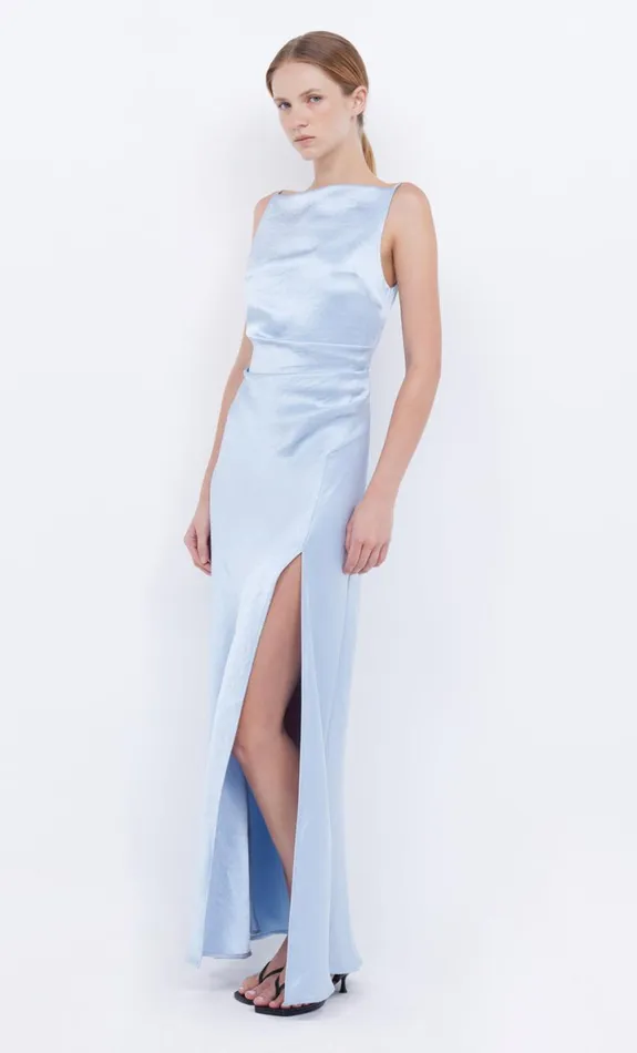 Bec Bridge THE DREAMER MAXI DRESS 8211 DUSTY BLUE Women Wedding Guest