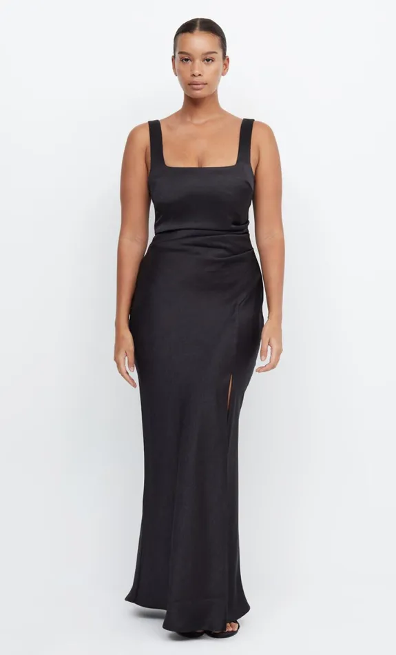 Bec Bridge THE DREAMER SQUARE NECK DRESS 8211 BLACK Women Maxi Dresses