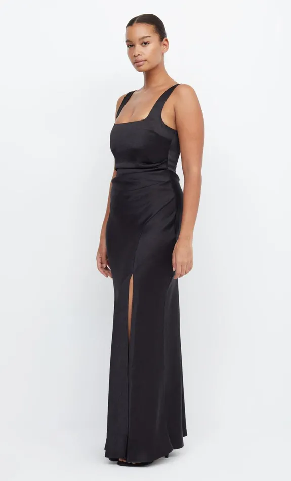 Bec Bridge THE DREAMER SQUARE NECK DRESS 8211 BLACK Women Maxi Dresses