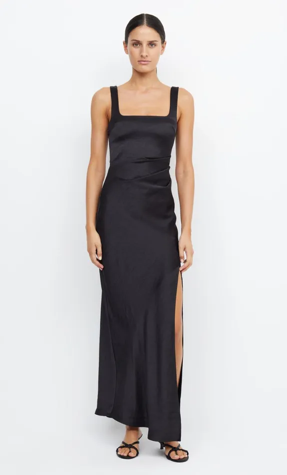 Bec Bridge THE DREAMER SQUARE NECK DRESS 8211 BLACK Women Maxi Dresses