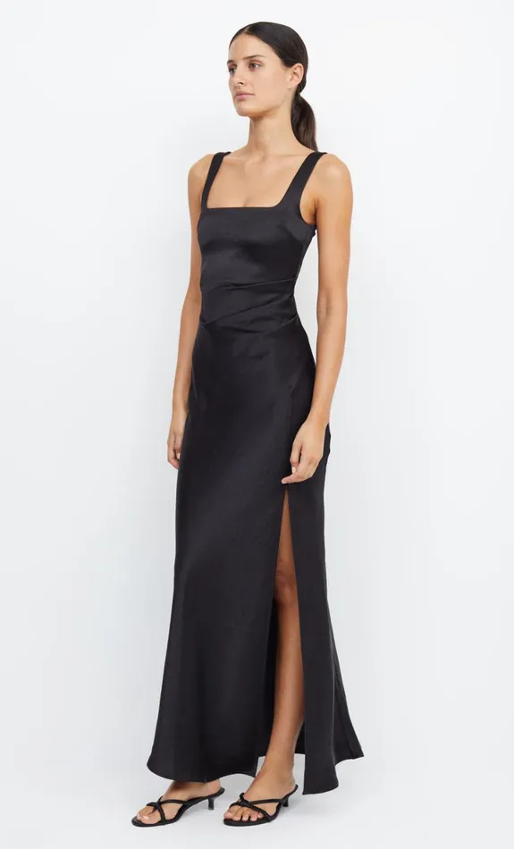 Bec Bridge THE DREAMER SQUARE NECK DRESS 8211 BLACK Women Maxi Dresses
