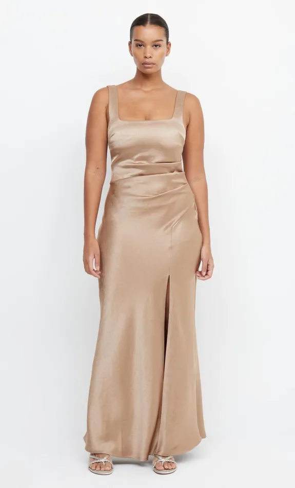 Bec Bridge THE DREAMER SQUARE NECK DRESS 8211 GOLDEN Women Bridesmaid Dresses