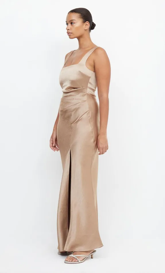 Bec Bridge THE DREAMER SQUARE NECK DRESS 8211 GOLDEN Women Bridesmaid Dresses