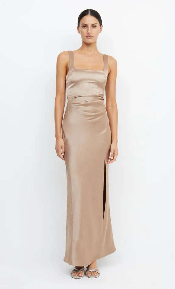 Bec Bridge THE DREAMER SQUARE NECK DRESS 8211 GOLDEN Women Bridesmaid Dresses