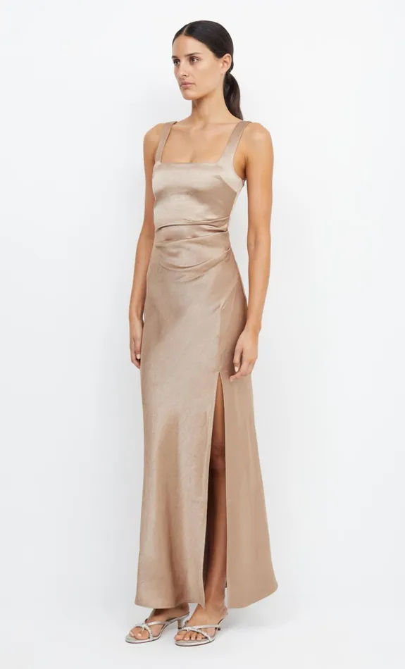 Bec Bridge THE DREAMER SQUARE NECK DRESS 8211 GOLDEN Women Bridesmaid Dresses