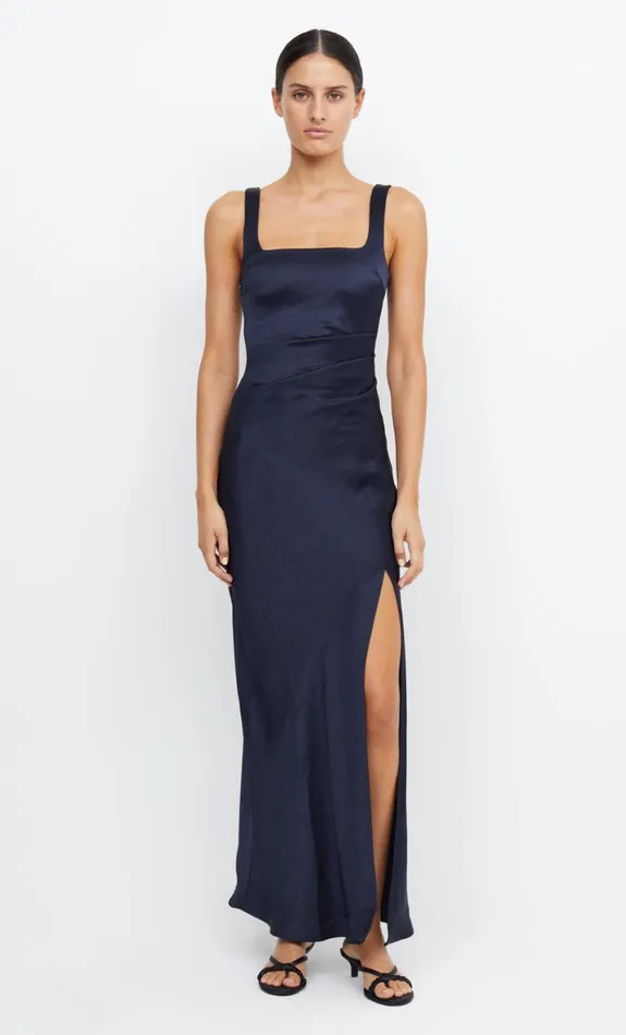 Bec Bridge THE DREAMER SQUARE NECK DRESS 8211 INK Women Maxi Dresses