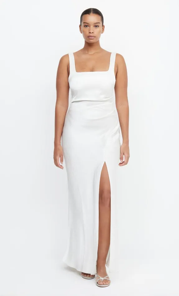 Bec Bridge THE DREAMER SQUARE NECK DRESS 8211 IVORY Women Prom Dresses