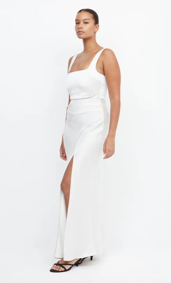 Bec Bridge THE DREAMER SQUARE NECK DRESS 8211 IVORY Women Prom Dresses
