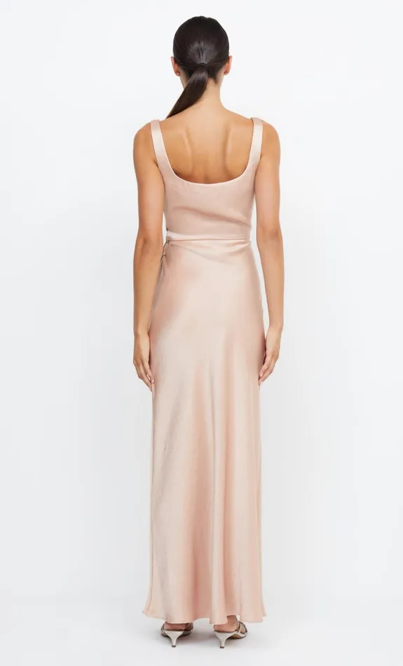 Bec Bridge THE DREAMER SQUARE NECK DRESS 8211 ROSE GOLD Women Maxi Dresses