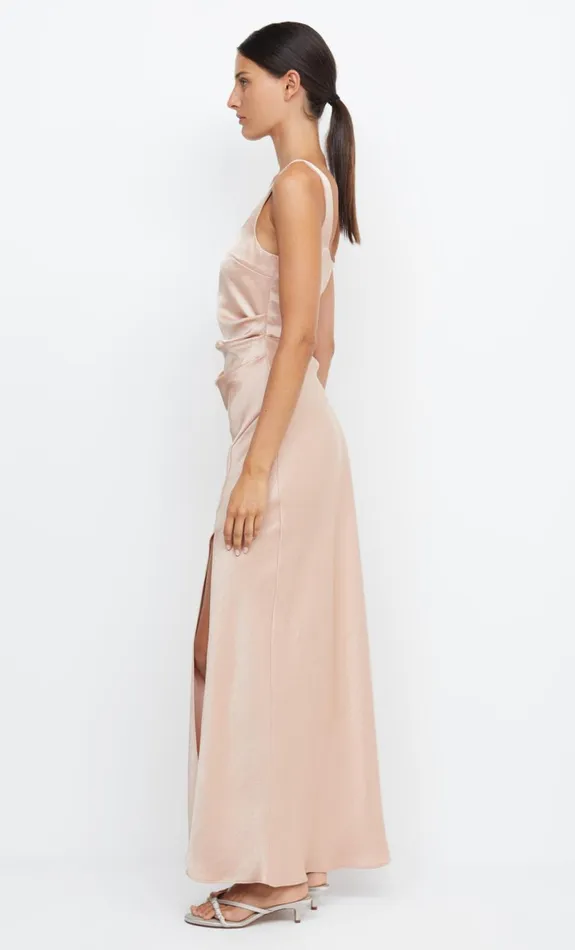 Bec Bridge THE DREAMER SQUARE NECK DRESS 8211 ROSE GOLD Women Maxi Dresses