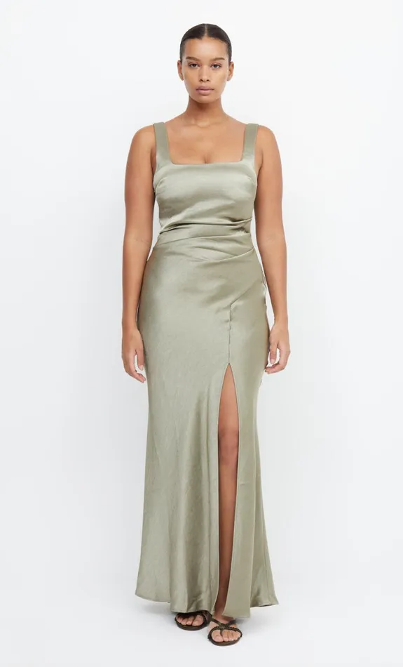Bec Bridge THE DREAMER SQUARE NECK DRESS 8211 SAGE Women Bridesmaid Dresses