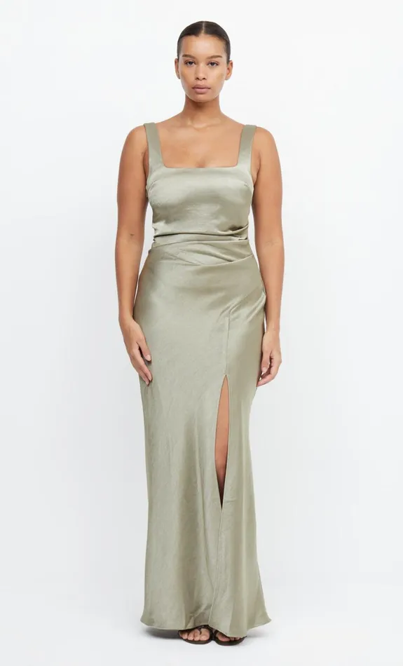Bec Bridge THE DREAMER SQUARE NECK DRESS 8211 SAGE Women Bridesmaid Dresses