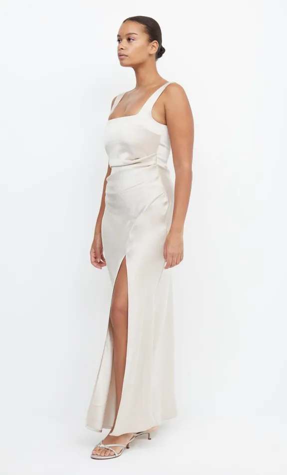 Bec Bridge THE DREAMER SQUARE NECK DRESS 8211 SAND Women Maxi Dresses