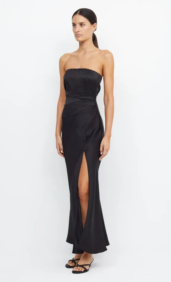 Bec Bridge THE DREAMER STRAPLESS DRESS 8211 BLACK Women Maxi Dresses