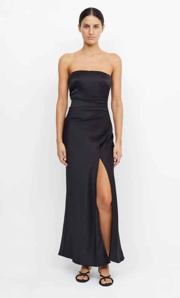 Bec Bridge THE DREAMER STRAPLESS DRESS 8211 BLACK Women Maxi Dresses
