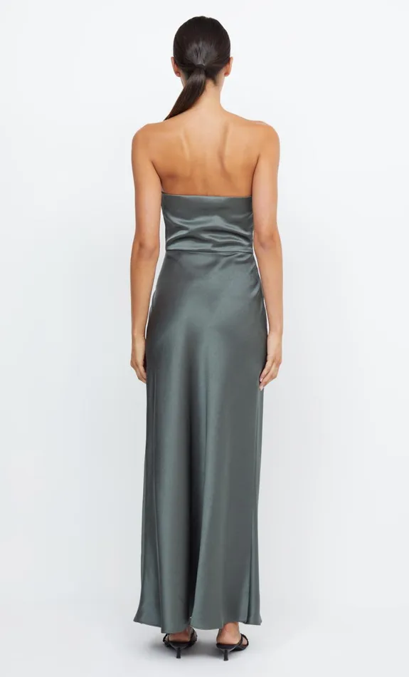 Bec Bridge THE DREAMER STRAPLESS DRESS 8211 DARK WILLOW Women Maxi Dresses