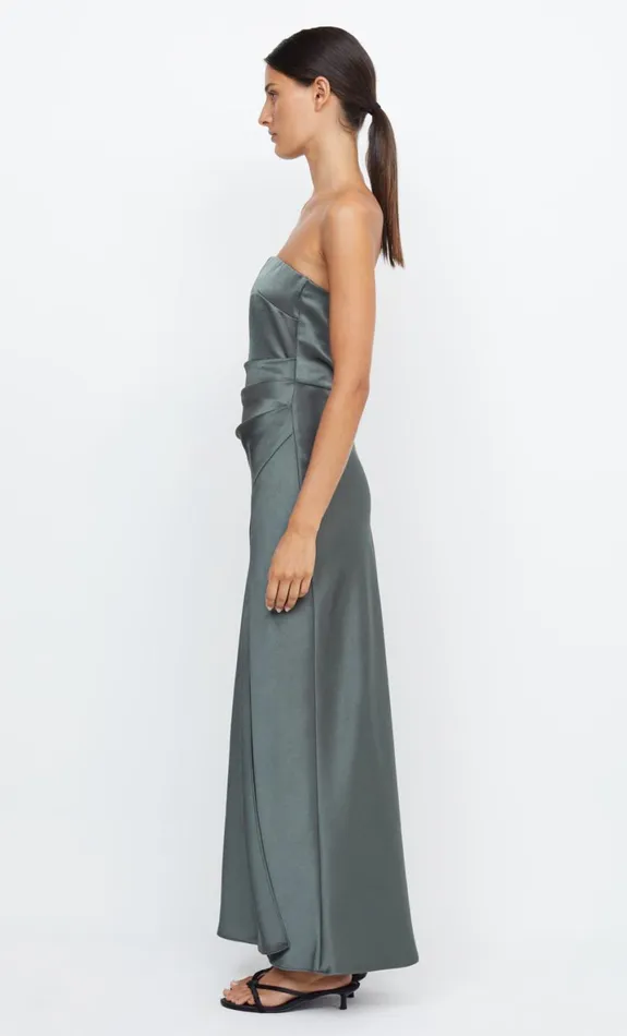 Bec Bridge THE DREAMER STRAPLESS DRESS 8211 DARK WILLOW Women Maxi Dresses