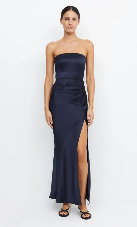 Bec Bridge THE DREAMER STRAPLESS DRESS 8211 INK Women Bridesmaid Dresses