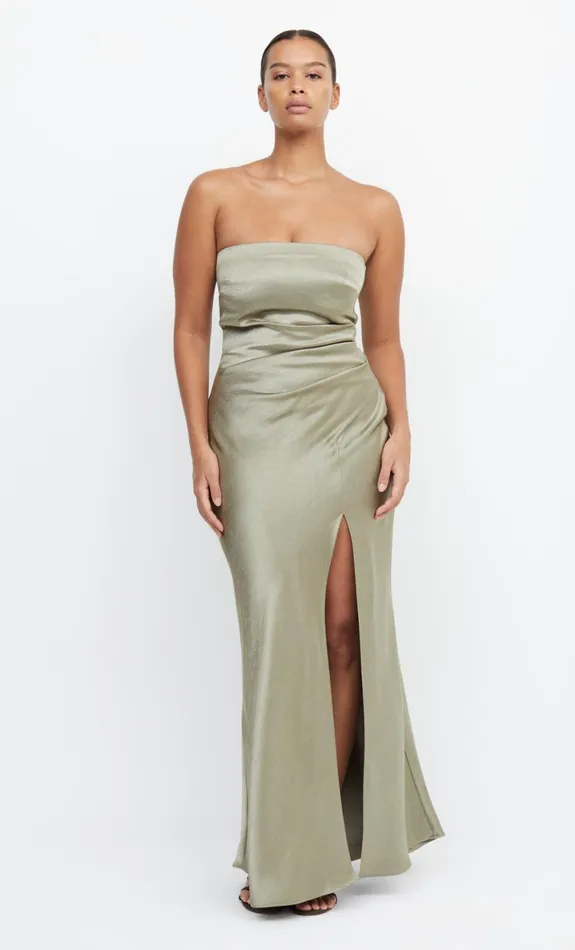 Bec Bridge THE DREAMER STRAPLESS DRESS 8211 SAGE Women Maxi Dresses