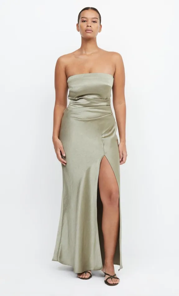 Bec Bridge THE DREAMER STRAPLESS DRESS 8211 SAGE Women Maxi Dresses