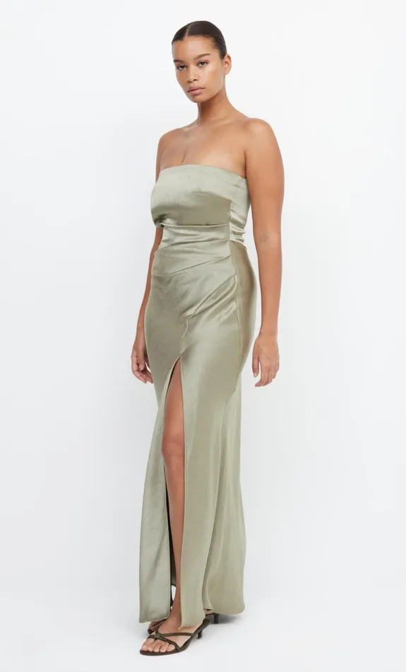 Bec Bridge THE DREAMER STRAPLESS DRESS 8211 SAGE Women Maxi Dresses