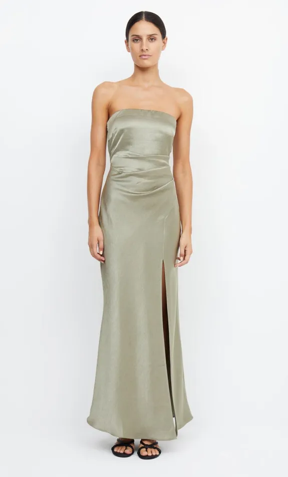 Bec Bridge THE DREAMER STRAPLESS DRESS 8211 SAGE Women Maxi Dresses