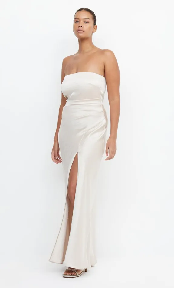 Bec Bridge THE DREAMER STRAPLESS DRESS 8211 SAND Women Bridesmaid Dresses