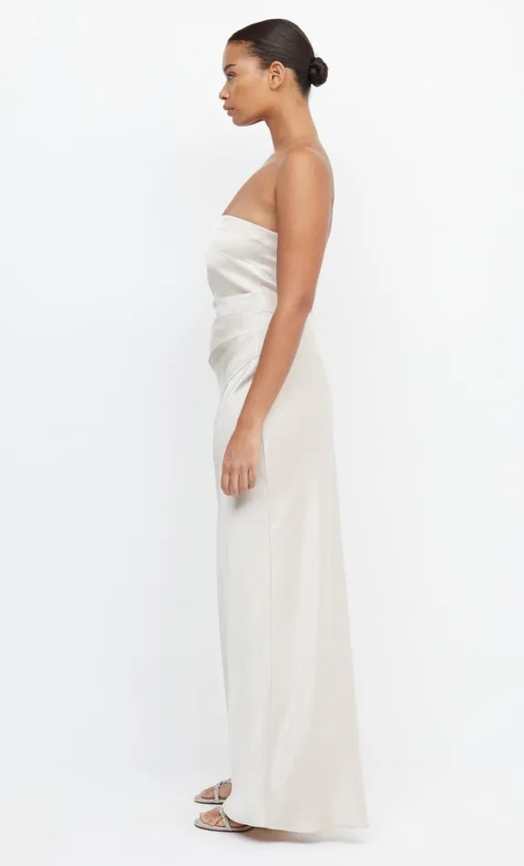 Bec Bridge THE DREAMER STRAPLESS DRESS 8211 SAND Women Bridesmaid Dresses
