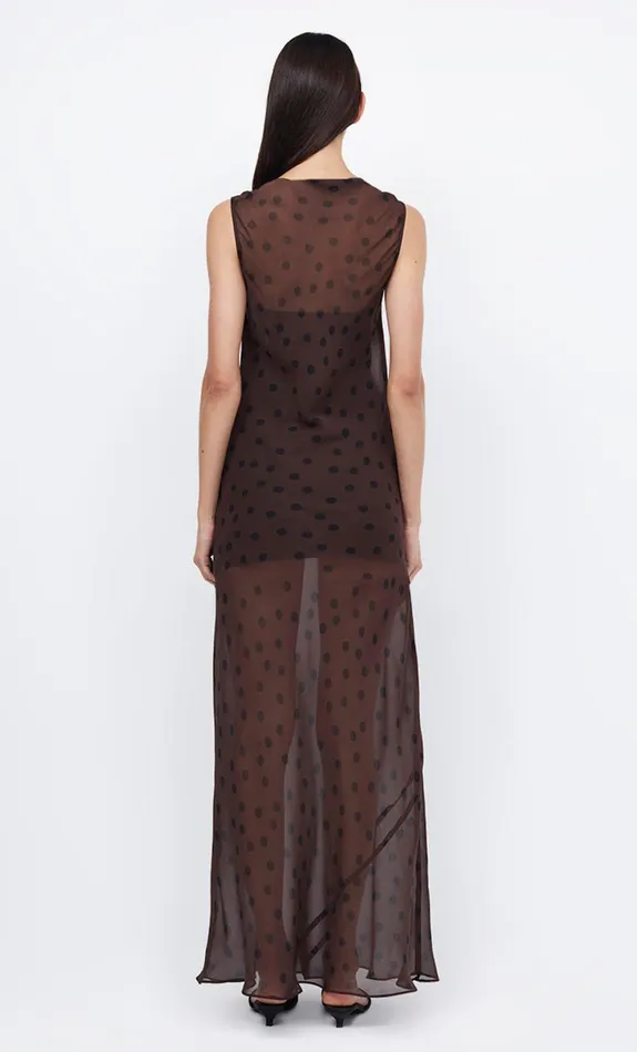 Bec Bridge TURNER BOATNECK MAXI DRESS 8211 CHOCOLATEBLACK Women Maxi Dresses