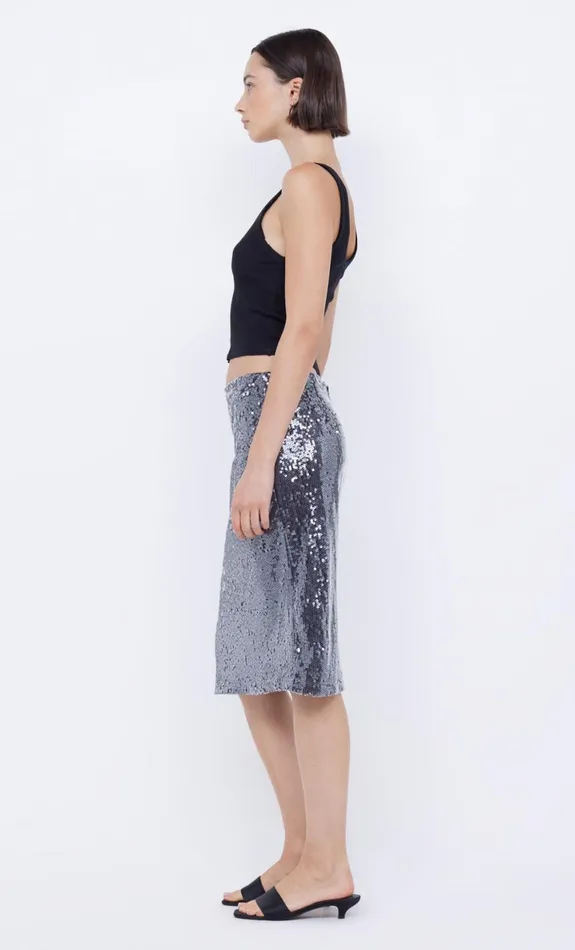 Bec Bridge VENUS SEQUIN MIDI SKIRT 8211 BLACK Women Skirts