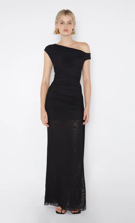 Bec Bridge VICTORIA ASYM DRESS 8211 BLACK Women Prom Dresses