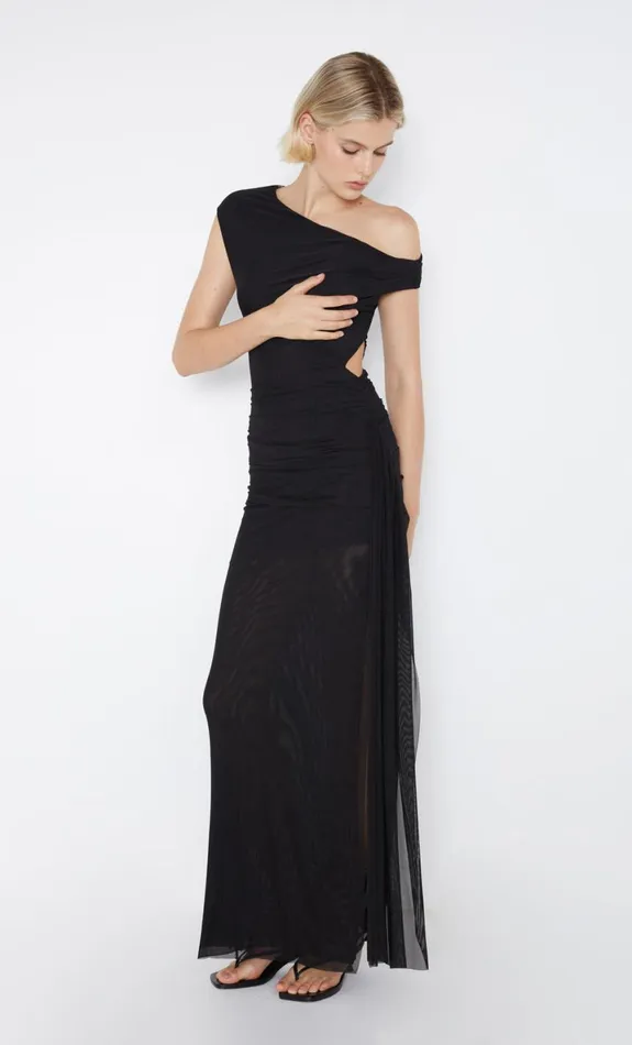 Bec Bridge VICTORIA ASYM DRESS 8211 BLACK Women Prom Dresses