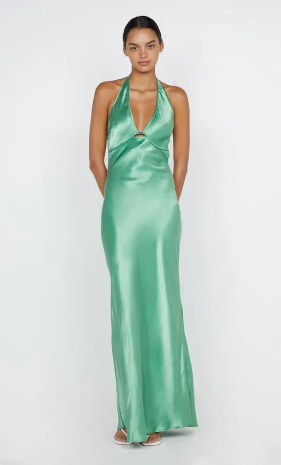 Bec Bridge ZARIAH HALTER DRESS 8211 GREEN APPLE Women Maxi Dresses