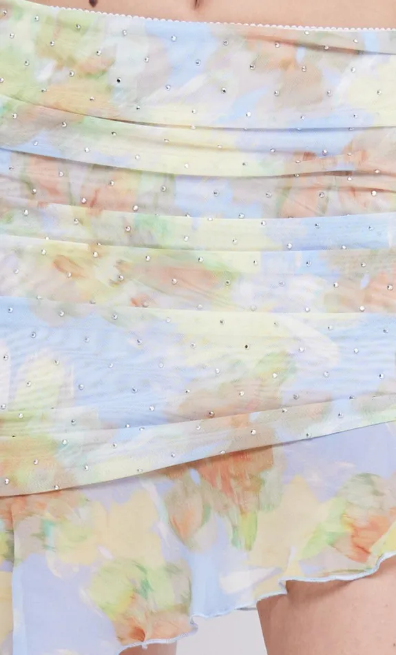 Bec Bridge ZEPHY MINI SKIRT 8211 BLUE BLOSSOM Women Skirts