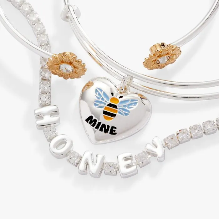 Bee Mine Bracelet Set Of 3 Two Tone Women Alex And Ani Iconic Alex And Ani Bee Mine Bracelet Set Of 3 Two Tone Women Alex And Ani Iconic Alex And Ani