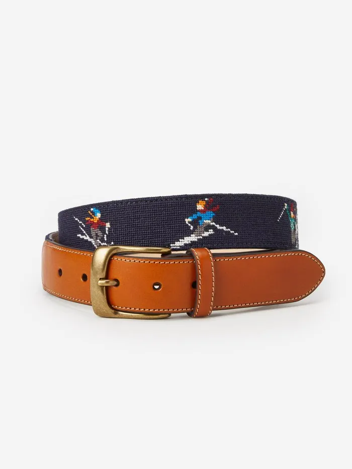 Belts Men JMcLaughlin Needlepoint Belt In Skier Navy