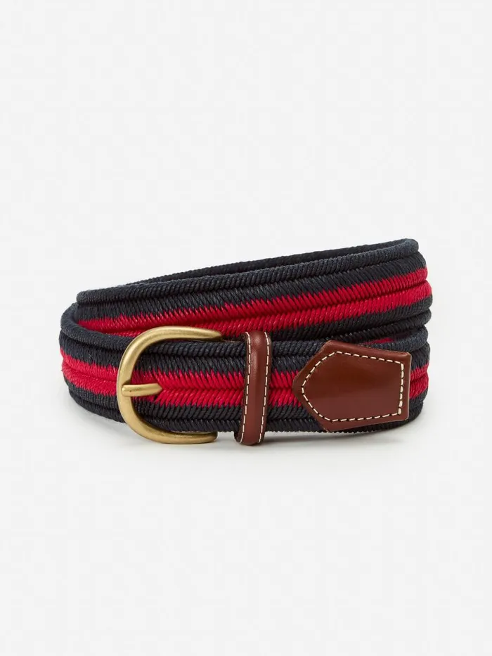 Belts Men JMcLaughlin Ray Belt In Stripe Navyred