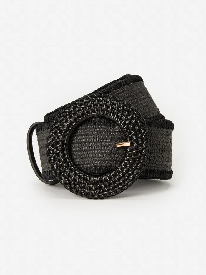 Belts Women JMcLaughlin Popie Grasscloth Belt Black